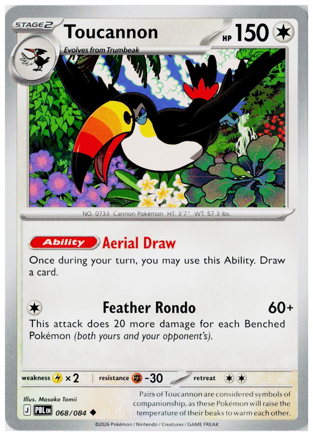 2026 Pokemon ME05: Pitch Black #068 Toucannon