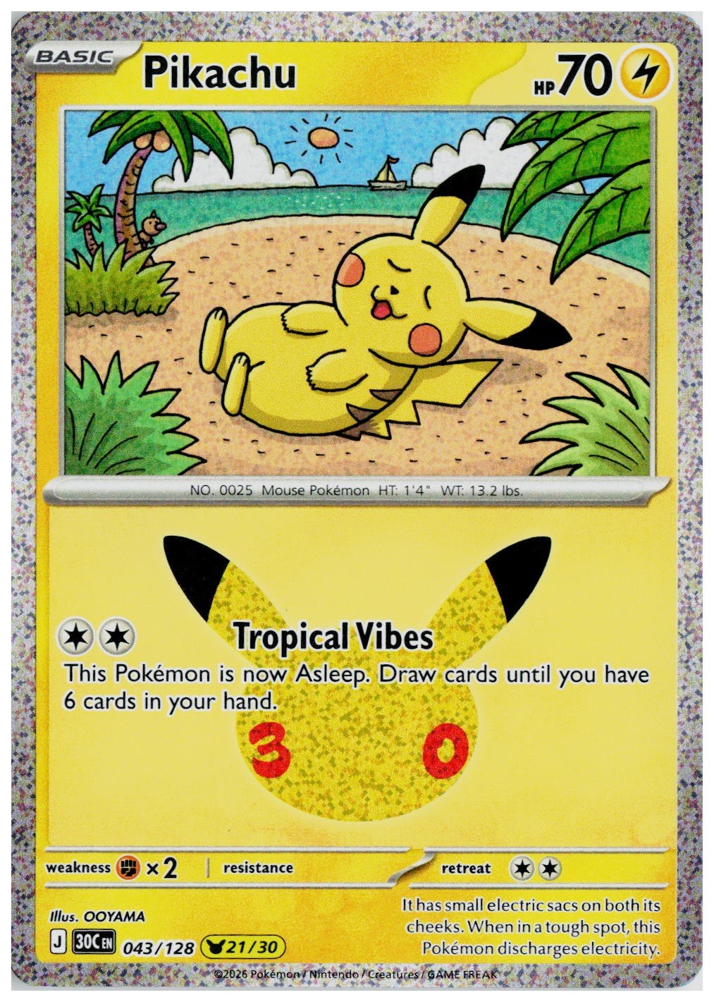 2026 Pokemon ME: 30th Celebration #043 Pikachu