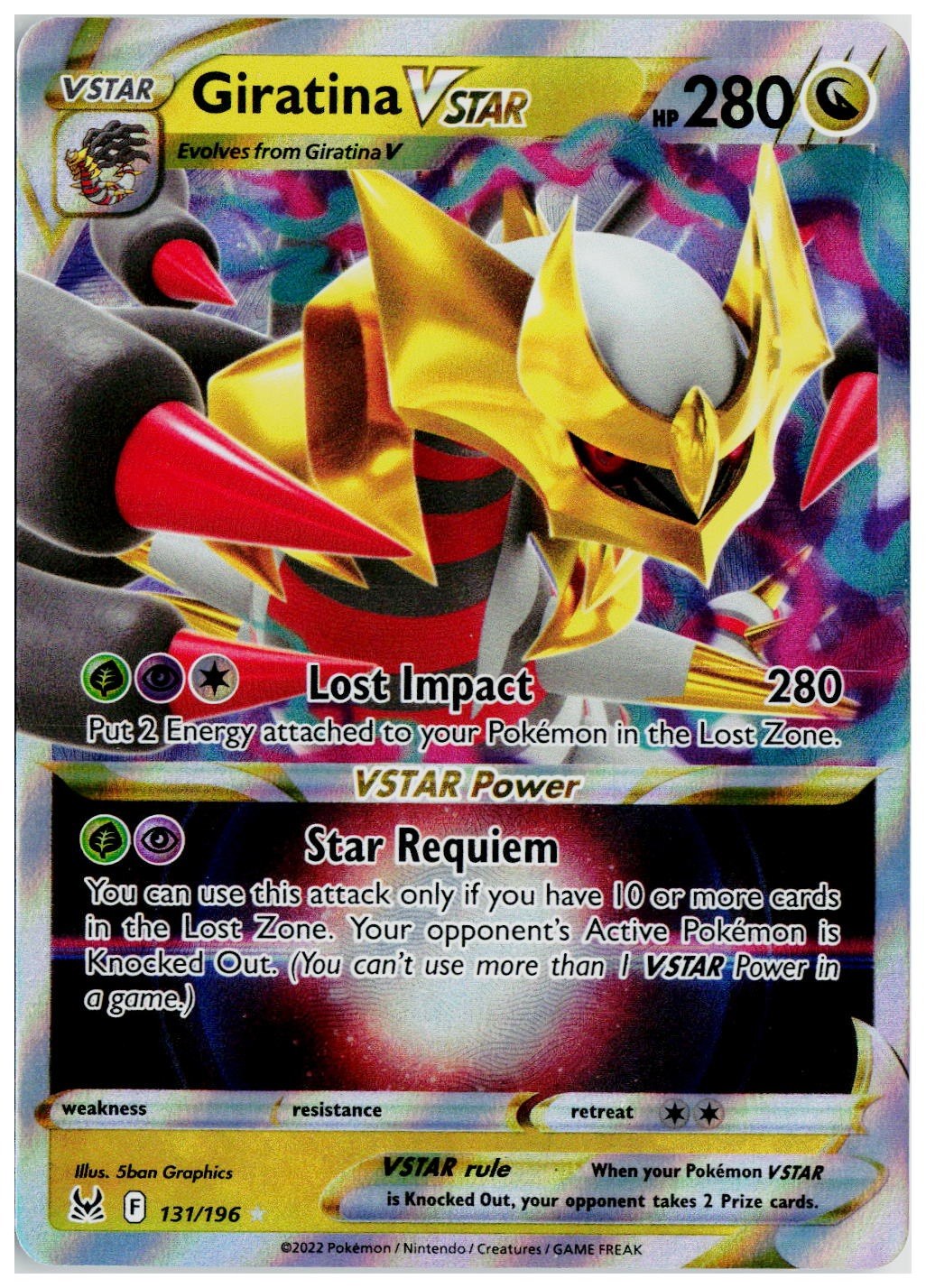 Pokemon 2022 SWSH11: Lost Origin #131 Giratina VSTAR