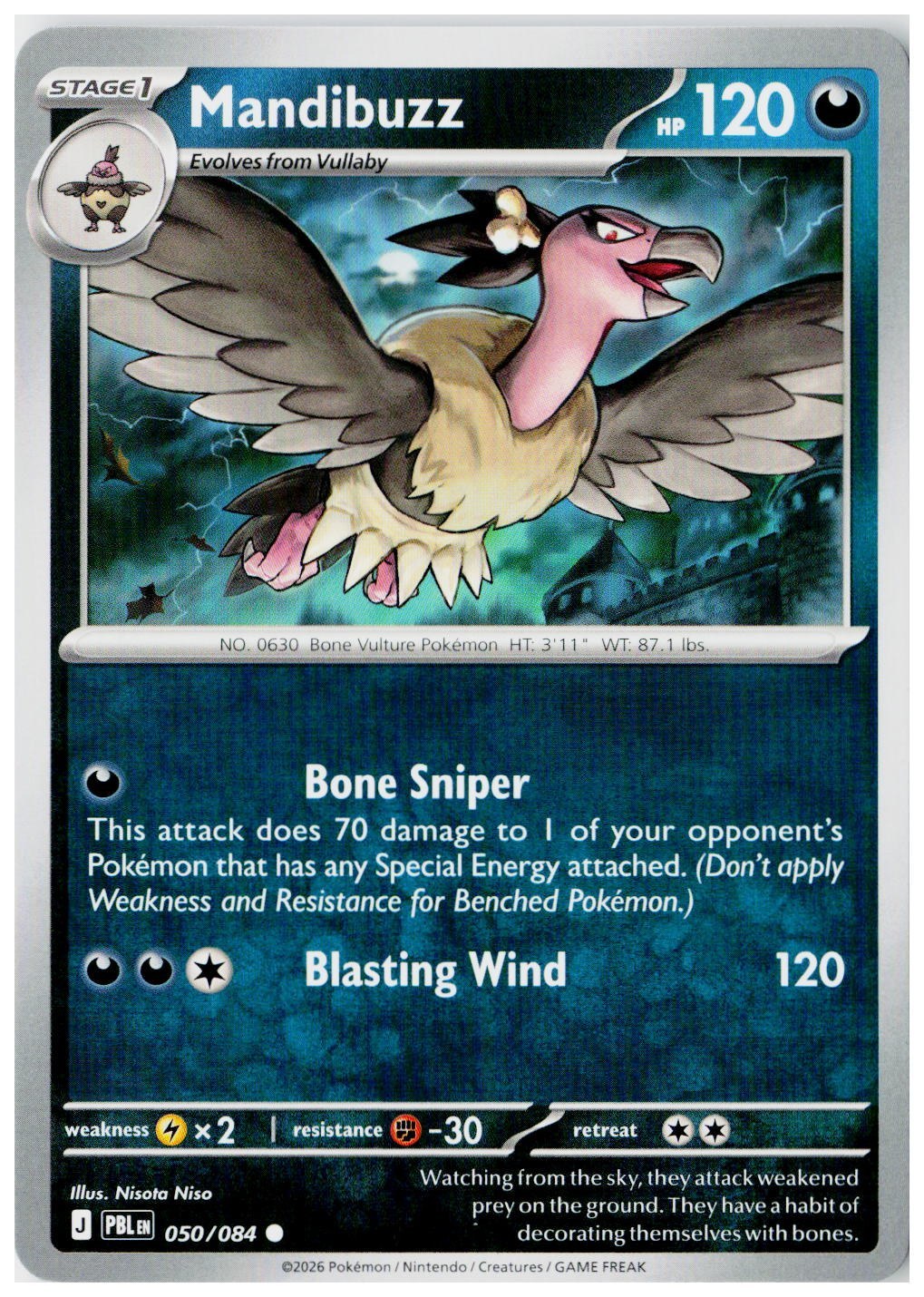 2026 Pokemon ME05: Pitch Black #050 Mandibuzz