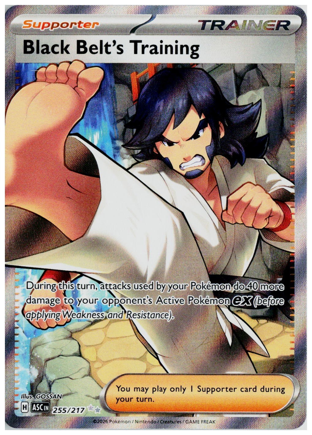 2025 Pokemon ME: Ascended Heroes #255 Black Belt's Training