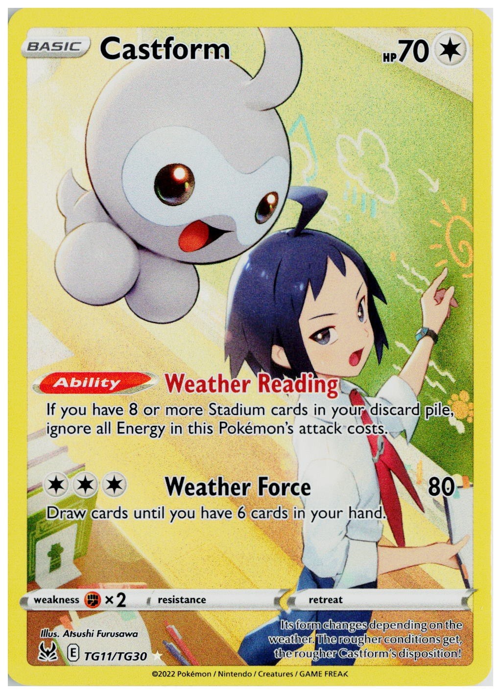 2022 Pokemon SWSH11: Lost Origin Trainer Gallery #TG11 Castform