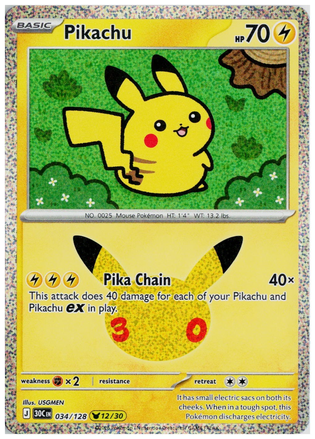 2026 Pokemon ME: 30th Celebration #034 Pikachu