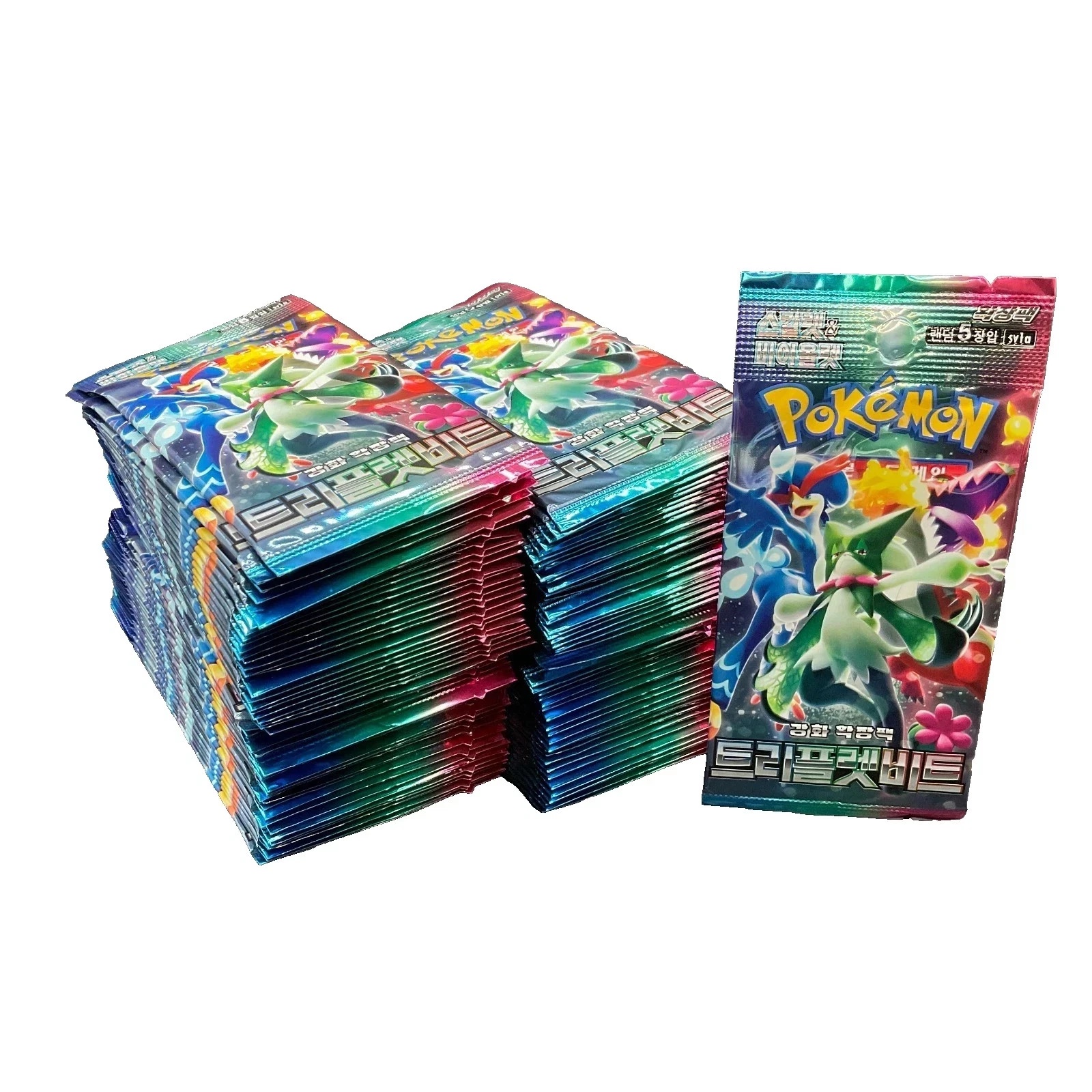 Nintendo 2023 Pokemon TCG Korean SV1A Triple Beat Booster Pack Sealed 5 cards per pack — Factory Sealed